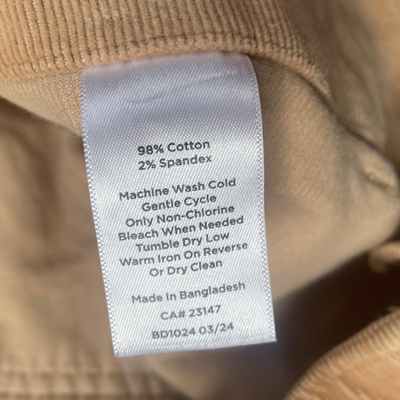 Talbots Tan Wide Leg High Rise Corduroy Pants 16W - Picture 7 of 11